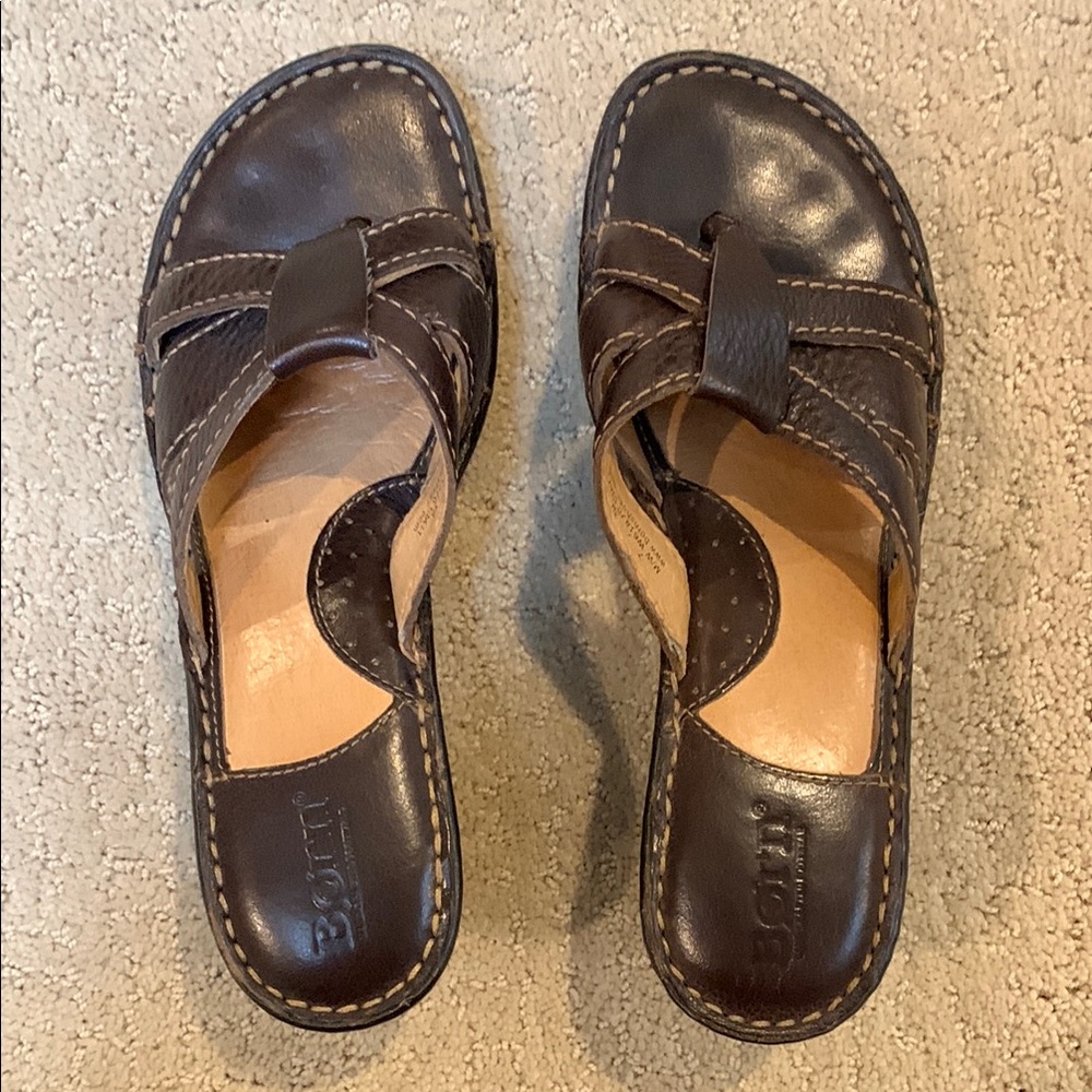 Born Brown Leather Sandals